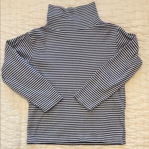 Little English Striped Turtleneck Grey Blue